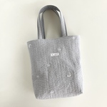 eiei-kahara様ご依頼品　A4サイズが入るトートバッグ　ヌビキルト　縦長　シンプル　刺繍入りヌビ　　 