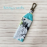 USAコットン☆ リップクリーム/ミニハンドクリーム/印鑑ホルダー☆ Oriental Flowers/WH×TRQ  pattern B