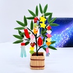 ちりめん細工　 《 七夕かざり 》　＋NEW  吹流し　☆ 星に願ってね  ☆  天の川 ☆