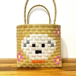 ビジョンフリーゼ　マルチーズ　マルプー★プラカゴ★お散歩バッグ★温泉・プール・海・砂場　スパバッグ　温泉バッグ　プラバッグ　エコバッグ　メルカドバッグ　PPバンド　カゴバッグ　中サイズ