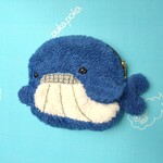 今治タオルの★クジラポーチ★ブルー