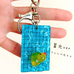 [蓄光ver]ぷかぷかアヒルのプールキーホルダー