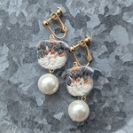 ꫛꫀꪝ スコティッシュフォールドの手刺繍ピアス・イヤリング