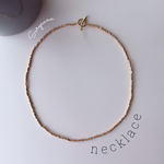 【再販】♡多面カットビーズのネックレス♡ブロンズゴールド