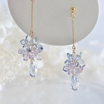 【季節限定】 ~hitohira~  紫陽花　long  ピアス/イヤリング