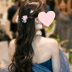 " fuwari 〜ivory" ブライダルアクセサリー　結婚式　お呼ばれアクセサリー　ブライダルピアス　ブライダルイヤリング　ウエディング　二次会　フラワー　花　シフォン　大ぶり
