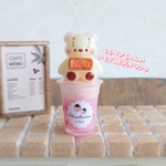 🐻‍❄🍓受注制作🍓🐻‍❄しろベアちゃんのいちご練乳ドリンク