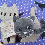 ハロウィンクルミボタンバッチ ネコ　Ｂ４３