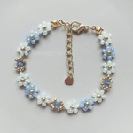 ブルーカラーのお花ブレスレット💙⁺˚