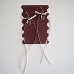 Ribbon Bijou / Baby pink　バレエコア　ビジュー　サテンリボン　ロングリボン　イヤリング　ピアス　ベビーピンク