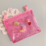 ゆめかわシャカシャカ移動ポケット　ピンク　クレセント