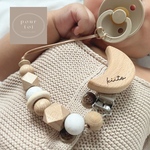 月×つぶつぶホワイト　おしゃぶりホルダー　トイホルダー　歯固めクリップ　出産祝い