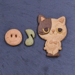 ネコ　スマイル　音符　3個入り　キャット　猫　動物　アニマル　クッキー　プレゼント　ギフト　御祝　御礼　ホ焼き菓子　ワイトデー　お菓子　monjuillet