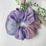パープルの紫陽花シュシュ✿パープルシフォン×チュール