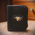 レザークラフト　本革財布　デビルハート　2つ折財布