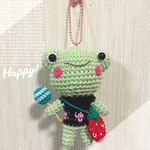 オーダー注文商品☆イチゴポシェットのカエルちゃん