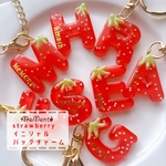 🍓strawberryイニシャルバッグチャーム🍓（名前入れ）