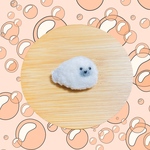 【選べる】まんぷくアザラシ🦭ブローチorキーホルダー