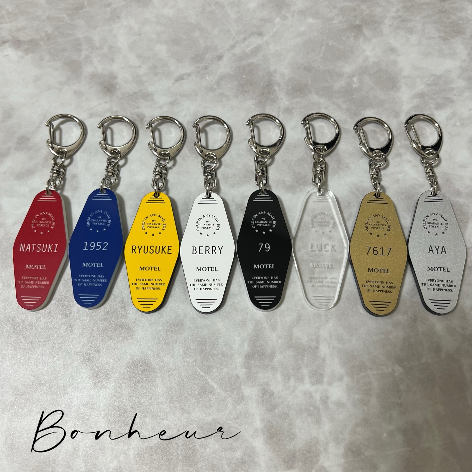 名入れキーホルダー】 ☆ MOTEL KEY RING ☆モーテルキーホルダー