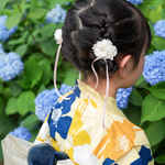 ＊特集掲載＊リボンフラワーヘアピン(２個セット)　浴衣　七五三　夏祭り　甚平