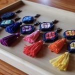 こぎん刺し推し活推しタッセルチャーム【刺繍⌘刺し子】推しカラー⌘推し色