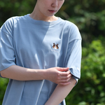 【2025新作】選べる犬種74種！ワンポイント犬刺繍Tシャツ【アシッドブルー】名入れ可 親子 うちの子 メンズ レディース 青