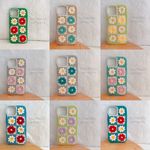 sale🌼iPhone13.14ケース🌼完成品🌼マーガレット🌼デイジー🌼モチーフ🌼ぷっくり🌼手編みスマホケース🌼スマホカバー🌼ソフトケース