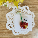 🍒🐻‍❄️さくらんぼとビションちゃんのブローチ🐻‍❄️🍒