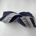 こぎん刺しのワイヤーターバン（紺色）