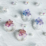 雨上がりの紫陽花と水の泡　ピアス／イヤリング／ノンホールピアス