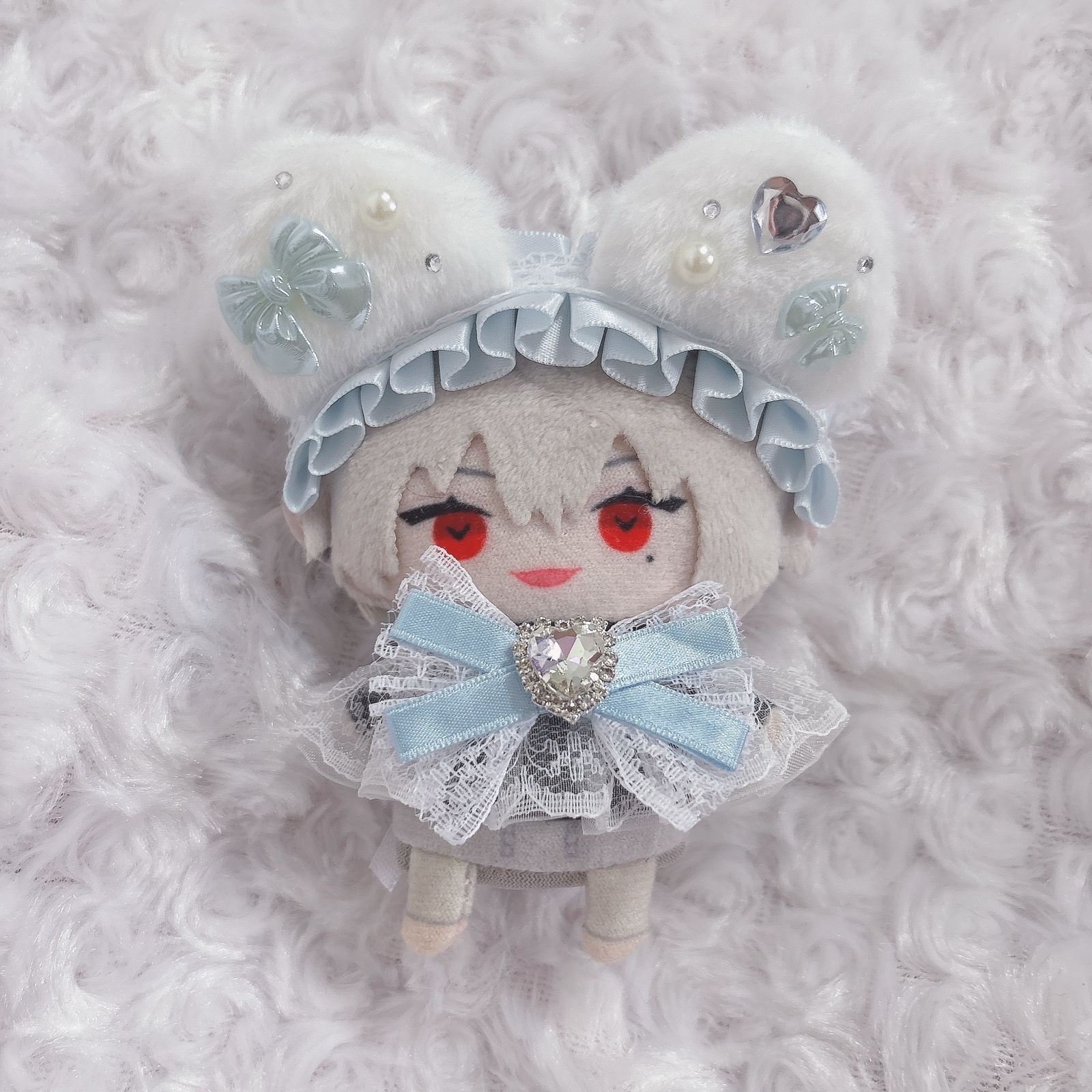 ７♡様　ぬい服　ハンドメイド　メイド　10cm 猫耳　猫　水色　犬　ブラック 7♡様 ぬい服 ハンドメイド メイド 10cm 猫耳 猫 水色 犬