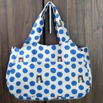 猫さんとドット柄のたっぷり入るバッグ