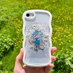 『ステッキシリーズブルー』　インナーシート　ドライフラワー　スマホ　ミニブーケ　iPhone 花束