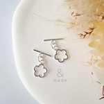 【3set】マンテル-プラム　シルバー　留め具　モチーフ金具　カニカン　ジョイントパーツ