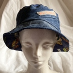 PUZZLE DENIM HAT ▶︎バケットハット・帽子・デニム・パッチワーク・ハット・リメイク