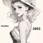 0693 オリジナルステッカー オリジナル人物ステッカー ステッカー シール りまりま  RimaRima