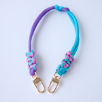 ブルー＆パープル ショートコードストラップ (Blue & Purple Knot Short Cord Strap)