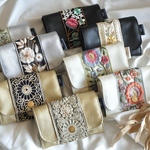 インド刺繍リボン / ミニ財布【ホワイト・ブラック・シルバー・ゴールド】