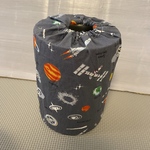 【ミルク缶カバー】　わけあり品　宇宙柄　グレー　【番号:A-2】