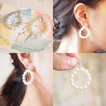 【キレイめ♡】#18 つぶつぶパールのミニフープイヤリングorピアス 
