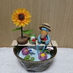 ハシビロコウさんの夕涼み