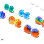 小さな 空色 ピアス/イヤリング