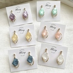 New‼︎ 6color カラードロップス ピアス / イヤリング / 樹脂ピアス / チタンピアス