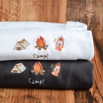 Camp!ビッグシルエット刺繍Tシャツ《ホワイト・ブラック・サンドベージュ・アシッドブルー》メンズ レディース トップス キャンプ