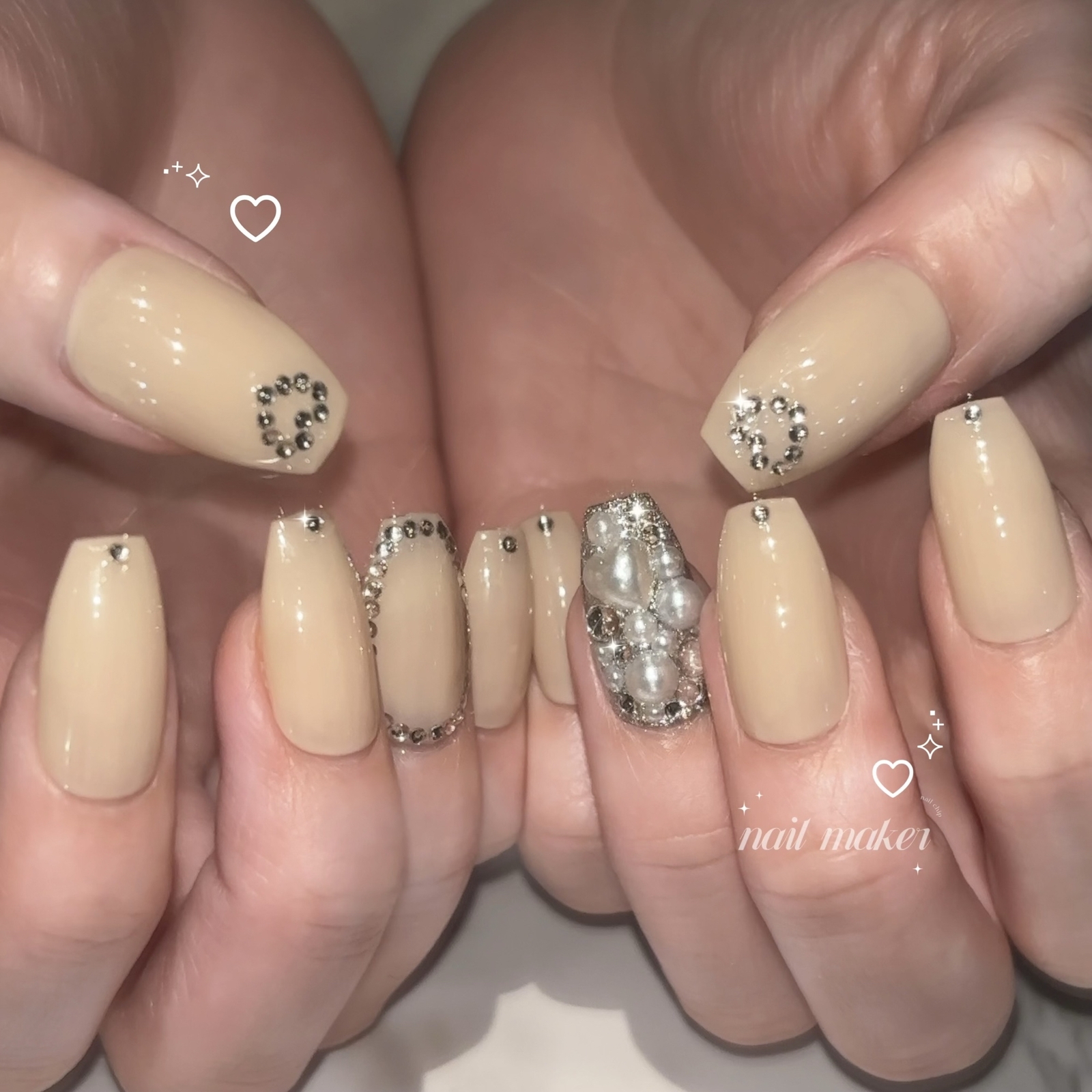 【オーダー】マグネットグラデ リボン ワンホン マグネットワンカラーに有料パーツ #マグネットワンカラー