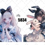 original sticker « no.5834 »     //     人物ステッカー オリジナルステッカー オリジナル人物ステッカー ステッカー cotton melody ミニステッカー