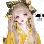 original sticker « no.5869 »     //     人物ステッカー オリジナルステッカー オリジナル人物ステッカー ステッカー cotton melody