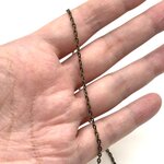S302-B　カドニウム＆ニッケルフリー　チェーン　金古美　3mm×2mm　2メートル
