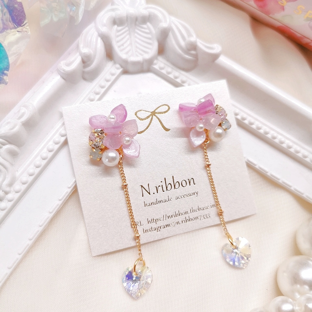 ♡ハンドメイド♡ビジューピアスイヤリング№991 ビジューピアス/イヤリング | iichi 日々の暮らしを心地よくする