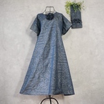 【20%OFF★14,500円→11,600円】大島紬 着物リメイク👘Aラインワンピース＋フリル付スヌード＋ペチコート付き